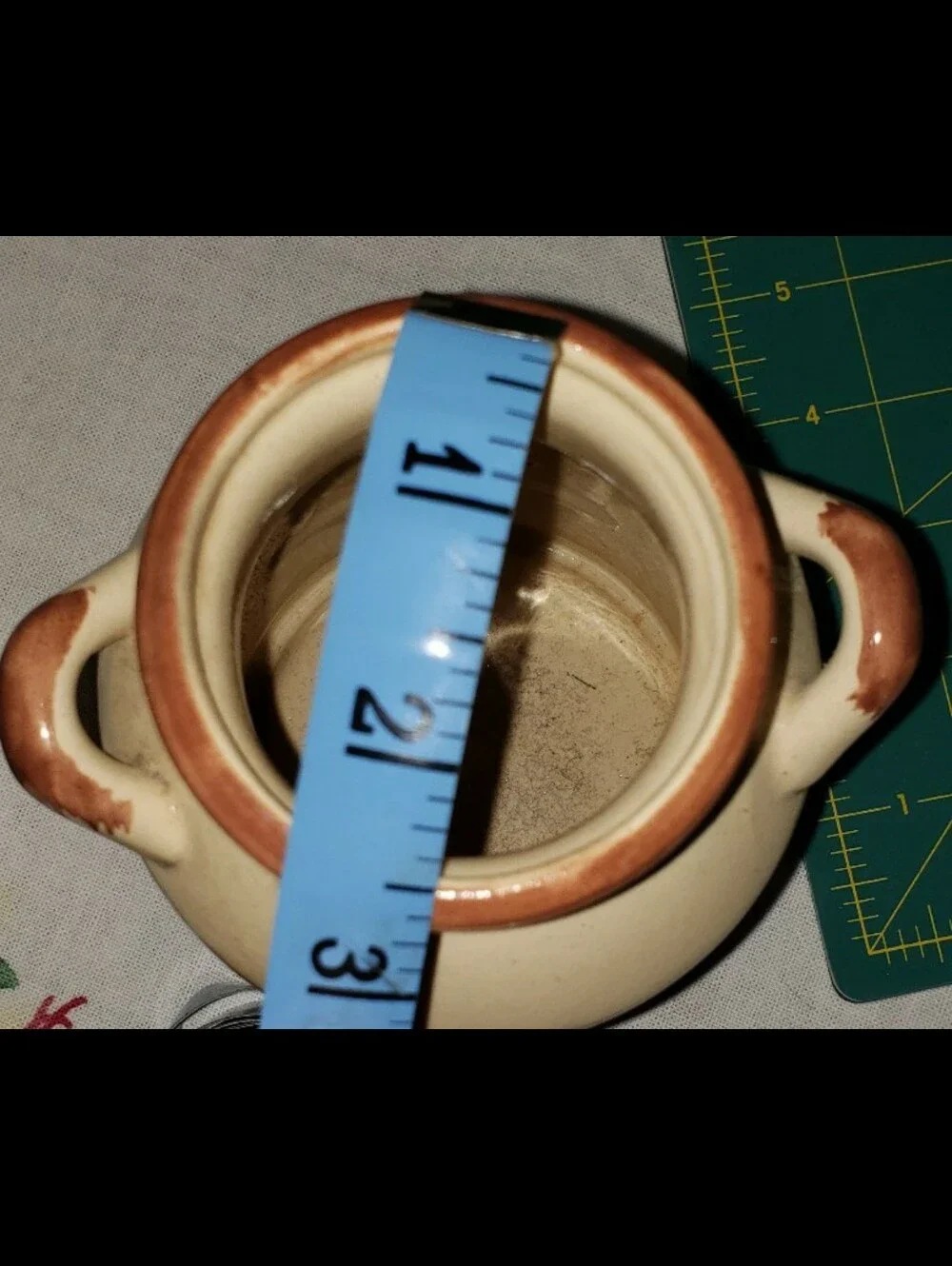 Vintage Double Handled Stoneware Crock/Jug Made In Taiwan